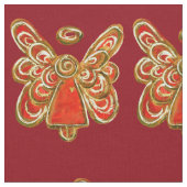 Red Gold Guardian Angel Kunststoffe Stoff (Nahaufnahme)