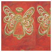 Red Gold Guardian Angel Kunststoffe Stoff (Nahaufnahme)