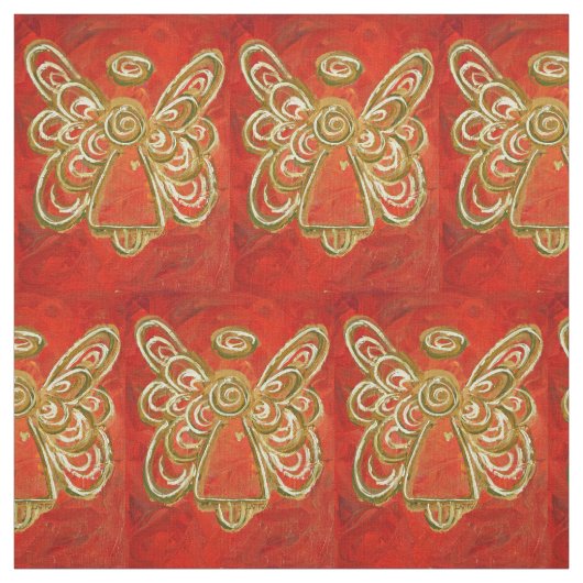Red Gold Guardian Angel Kunststoffe Stoff (Muster)