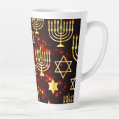 Red & Gold Hanukkah Menorah Milchtasse (Rechts)