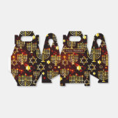 Red & Gold Happy Hanukkah Menorah Gable Geschenkschachtel (Ungefaltet)