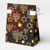Red & Gold Happy Hanukkah Menorah Zent Geschenkschachtel (Rückseite)