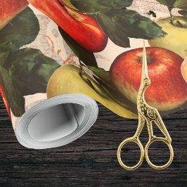 Red Gold Harvest Apple Pattern - Teacher Geschenk  Geschenkpapier