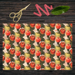 Red Gold Harvest Apple Pattern - Teacher Geschenk  Seidenpapier