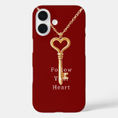 Red Gold Heart Chain   Case-Mate iPhone Hülle (Rückseite)