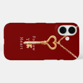 Red Gold Heart Chain Case-Mate iPhone Hülle (Rückseite (Horizontal))