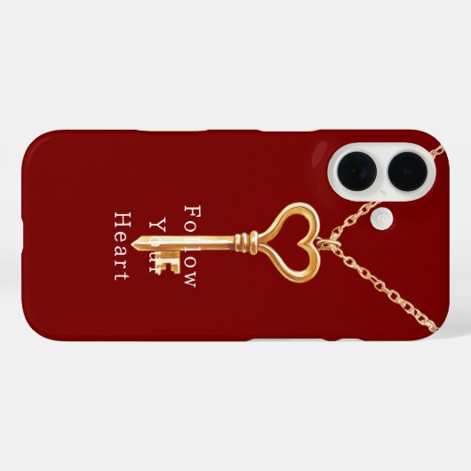 Red Gold Heart Chain   Case-Mate iPhone Hülle (Rückseite (Horizontal))