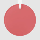 Red Gold Heart Peace Sign Love Christmas Ornament (Rückseite)