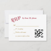 Red Gold Hearts Christlich Cross Wedding RSVP Karte (Vorderseite)