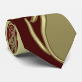 Red & Gold Hearts & Scrolls Krawatte (Gerollt)