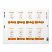 Red Gold Herbstblätter Hochzeitsweinsiegel (Vorne)