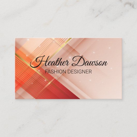 Red Gold Hintergrund | Sparkle Visitenkarte (Vorderseite)