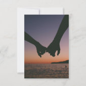 Red Gold Hochzeitsvorlage Einladung (Rückseite)