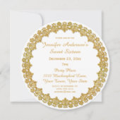 Red Gold Holiday 16 . Geburtstag Einladung (Vorderseite)