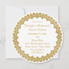 Red Gold Holiday 16 . Geburtstag Einladung