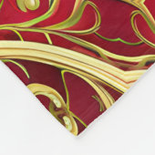 Red Gold Holiday Fleece Blanket (Ecke)