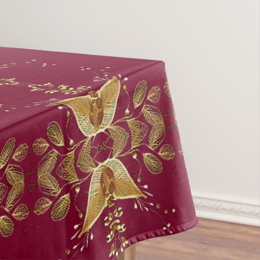 Red Gold Holiday Tableclout Tischdecke (Beispiel)