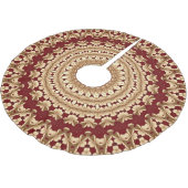 Red Gold Holiday Weihnachtsrock Polyester Weihnachtsbaumdecke (Schrägansicht)