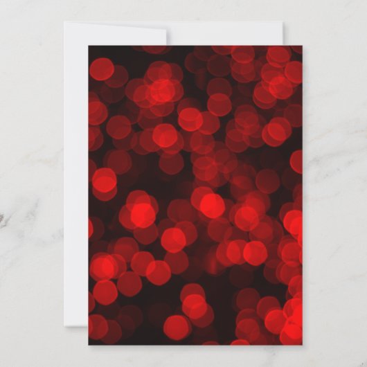 Red Gold Imitate Glitzer Lights Sweet 16 Geburtsta Einladung (Rückseite)