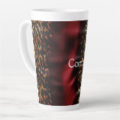 Red Gold Imitats Cowgirl Südwest Cowhide Name Milchtasse (Linke Ecke)