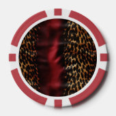 Red Gold Imitats Cowgirl Südwest Cowhide Pokerchips (Vorderseite)