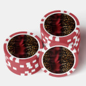 Red Gold Imitats Cowgirl Südwest Cowhide Pokerchips (Stapel)