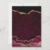 Red & Gold Imitats Glitzer Marble Agate Hochzeit Save The Date (Rückseite)