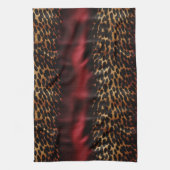 Red Gold Imitats Südwest Cowgirl Cowhide Geschirrtuch (Vertikal)