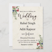 Red & Gold-Indianer Save The Date (Rückseite)