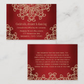 Red Gold Indische Empfang-Einschlusskarte Begleitkarte (Vorne/Hinten)