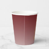 Red Gold Inspirational Christmas Tree Peace Joy Pappbecher (Rechts)