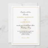 Red Gold Islamic Bismillah Wedding Einladung (Vorderseite)