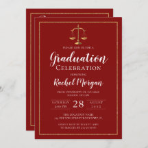 Red Gold Justice Law School Abschluss Foto