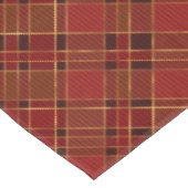 Red Gold Kariert Monogram Christmas Tartan Tischdecke (Schrägansicht)