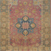 Red Gold Kashan Tepet Rug Persian Asian Aufkleber (Vorderseite)