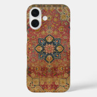 Red Gold Kashan Tepet Rug Persian Asian