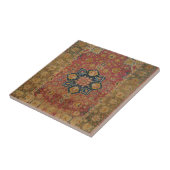 Red Gold Kashan Tepet Rug Persian Asian Fliese (Seite)