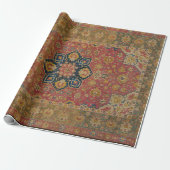 Red Gold Kashan Tepet Rug Persian Asian Geschenkpapier (Ungerollt)
