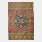 Red Gold Kashan Tepet Rug Persian Asian Geschirrtuch (Vertikal)