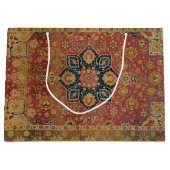 Red Gold Kashan Tepet Rug Persian Asian Große Geschenktüte (Vorderseite)