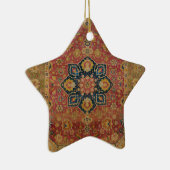 Red Gold Kashan Tepet Rug Persian Asian Keramik Ornament (Rechts)