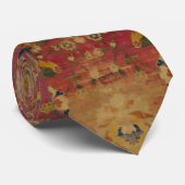 Red Gold Kashan Tepet Rug Persian Asian Krawatte (Gerollt)