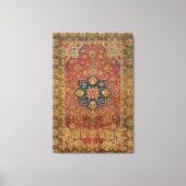 Red Gold Kashan Tepet Rug Persian Asian Leinwanddruck (Vorderseite)