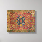 Red Gold Kashan Tepet Rug Persian Asian Leinwanddruck (Vorderseite)