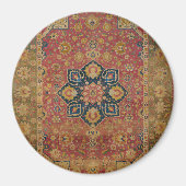 Red Gold Kashan Tepet Rug Persian Asian Magnet (Vorne)