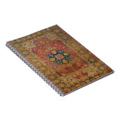Red Gold Kashan Tepet Rug Persian Asian Notizblock (Rechte Seite)