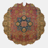 Red Gold Kashan Tepet Rug Persian Asian Ornament Karte (Rückseite)