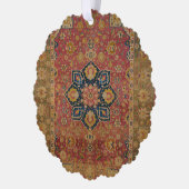 Red Gold Kashan Tepet Rug Persian Asian Ornament Karte (Links)