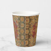 Red Gold Kashan Tepet Rug Persian Asian Pappbecher (Rechts)