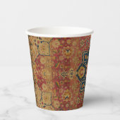 Red Gold Kashan Tepet Rug Persian Asian Pappbecher (Vorderseite)